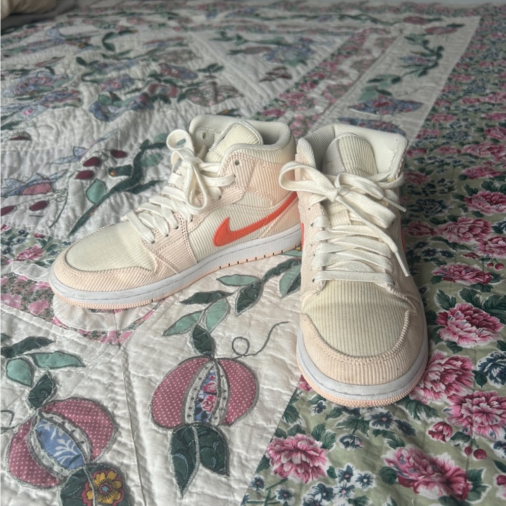 Cream and Pink Air Jordan